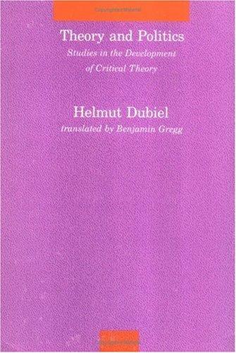 Helmut Dubiel, Helmut Dubiel: Theory and politics (1985, M.I.T. Press)