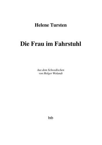 Helene Tursten: Die Frau im Fahrstuhl (German language, 2003, btb)