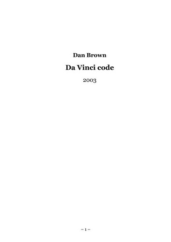 Dan Brown: Da Vinci Code (French language, 2003, Publisher not identified)