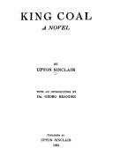 Upton Sinclair: King Coal (1980, AMS Press)