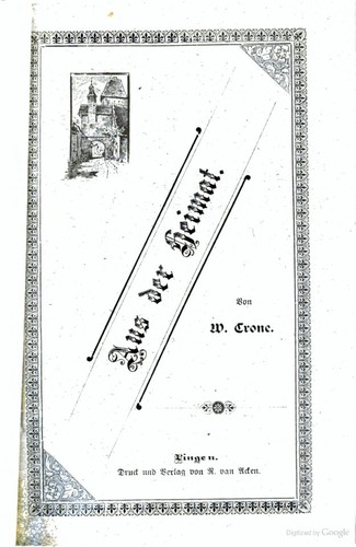 W. Crone: Aus der Heimat: Sagen und sagenhafte Erzählungen des Kreises Bersenbrück (1899, R. van Acken)