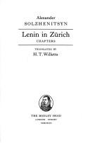 Alexander Solschenizyn: Lenin in Zürich (1976, Bodley Head)