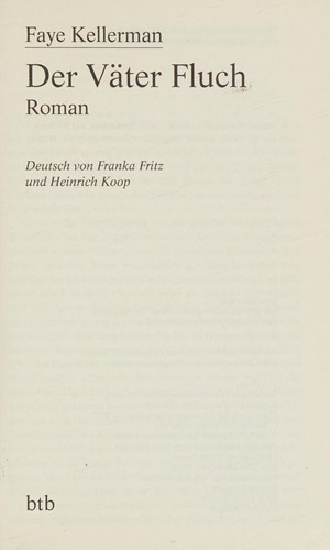 Faye Kellerman: Der Väter Fluch (German language, 2003, Goldmann)