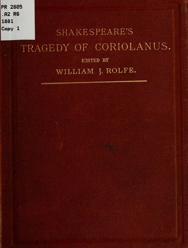 William Shakespeare: Shakespeare's tragedy of Coriolanus. (1881, Harper & brothers)