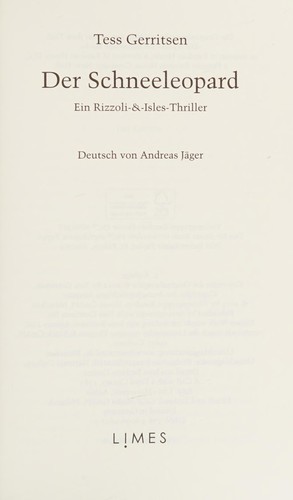 Tess Gerritsen: Der Schneeleopard (German language, 2015, Limes)