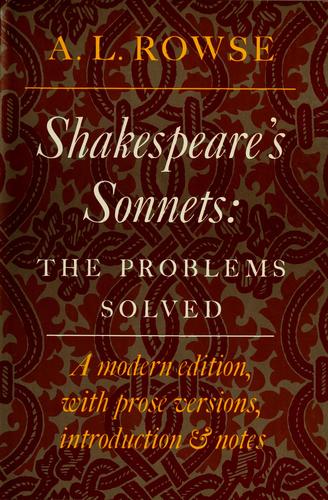 William Shakespeare: Shakespeare's sonnets (1973, Harper & Row)