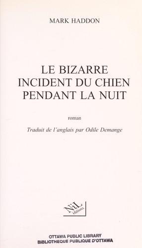 Mark Haddon: Le bizarre incident du chien pendant la nuit (French language, 2004)