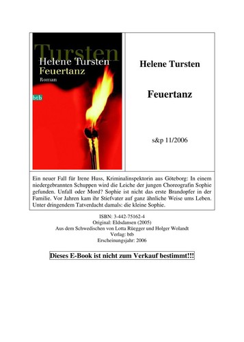 Helene Tursten: Feuertanz (German language, 2006, btb)