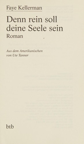 Faye Kellerman: Denn rein soll deine Seele sein (German language, 2000, Goldmann)