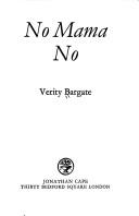 Verity Bargate: No mama no (1977, Cape)