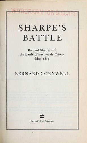 Bernard Cornwell: Sharpe's battle (1995, HarperCollins)