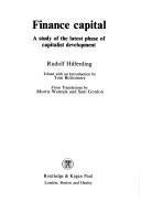 Rudolf Hilferding: Finance capital (1981, Routledge and Kegan Paul)