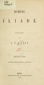 Homer: Iliade (Ancient Greek language, 1858, Weidmann)