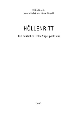 Ulrich Detrois: Ho llenritt (German language, 2010, Econ)
