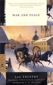 Leo Tolstoy: War and Peace (Modern Library Classics) (2002, Modern Library)